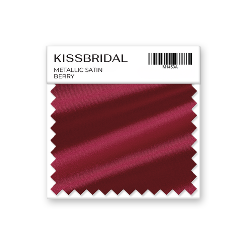 Berry Metallic Satin Swatch