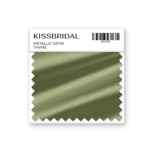 Thyme Metallic Satin Swatch