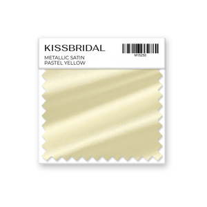 Pastel Yellow Metallic Satin Swatch