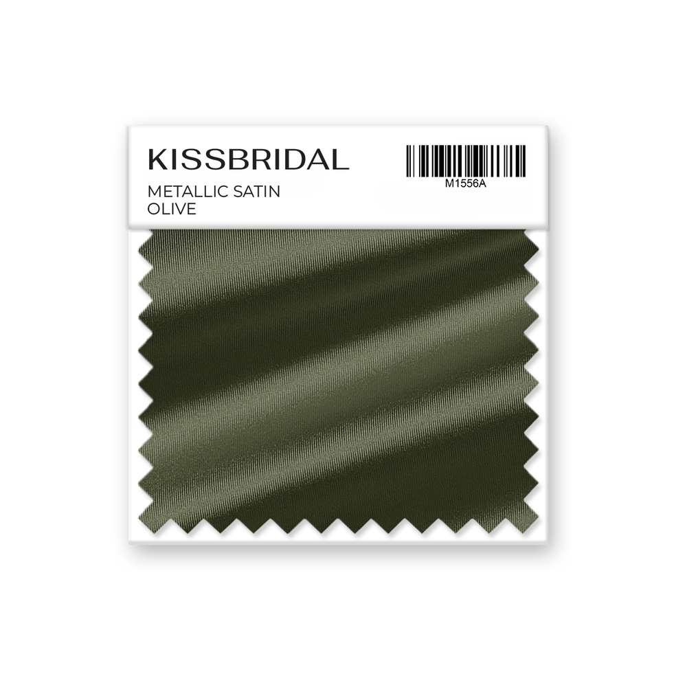 Olive Metallic Satin Swatch