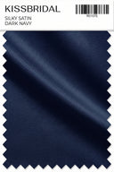 Dark Navy Silky Satin Swatch