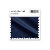 Dark Navy Silky Satin Swatch