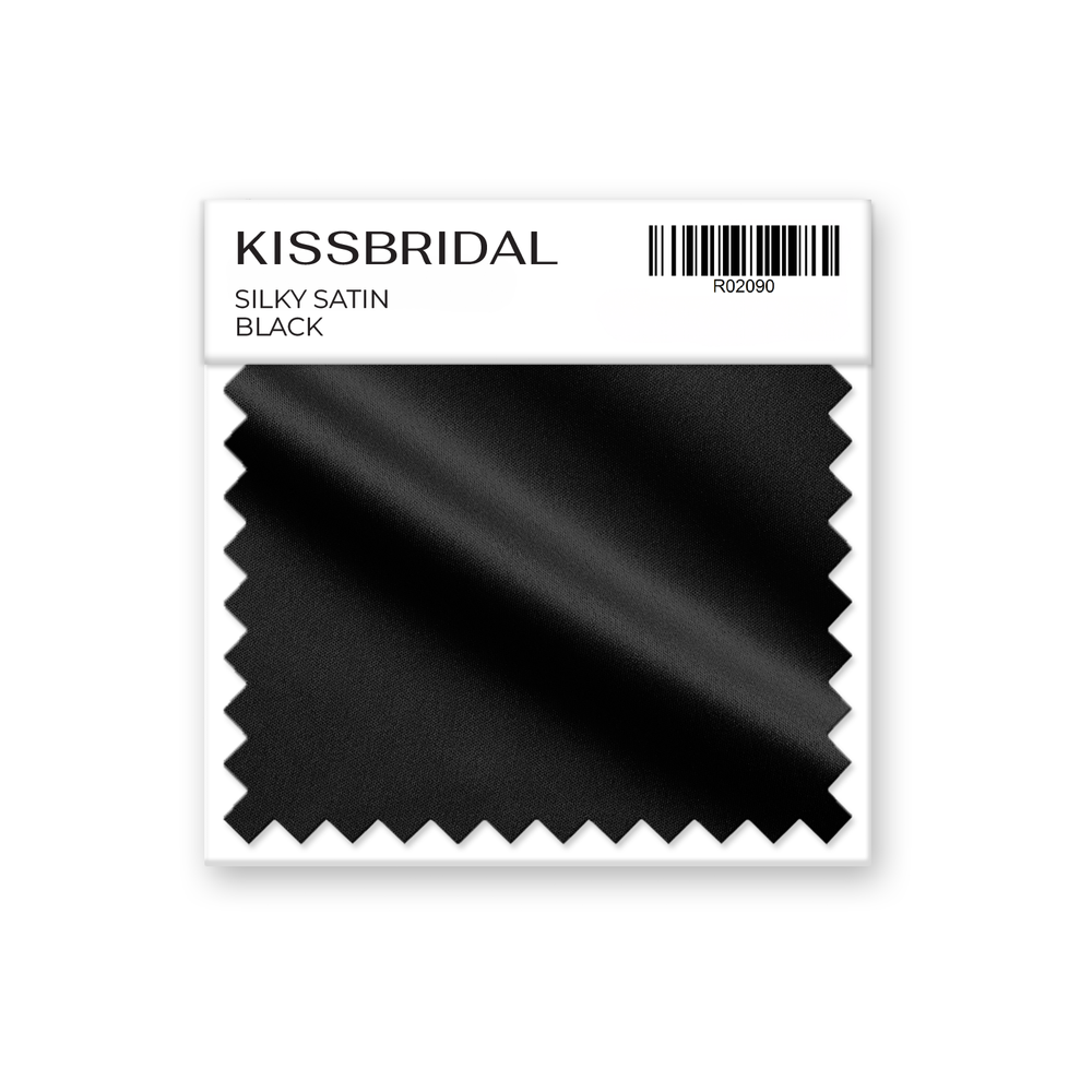 Black Silky Satin Swatch