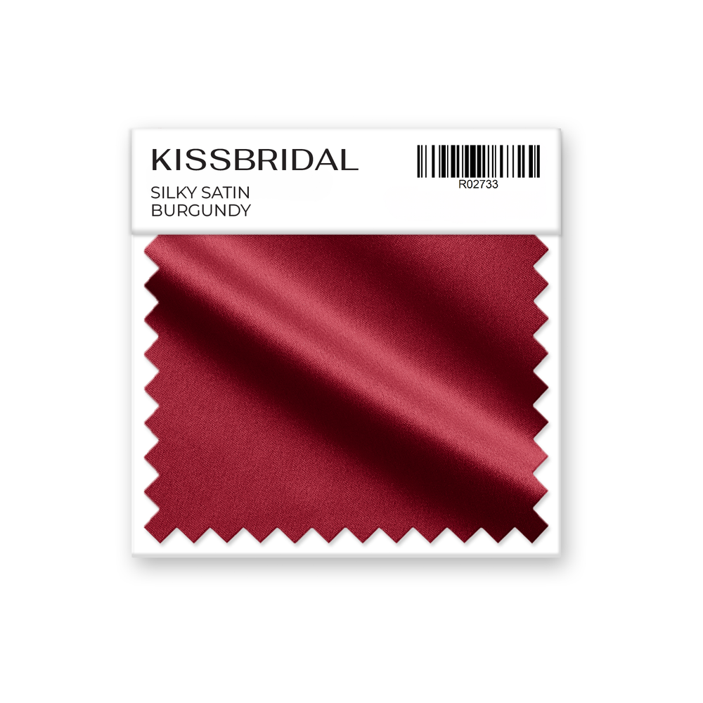 Burgundy Silky Satin Swatch