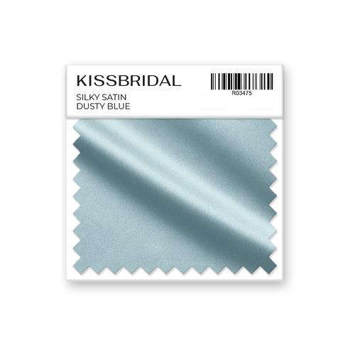 Dusty Blue Silky Satin Swatch