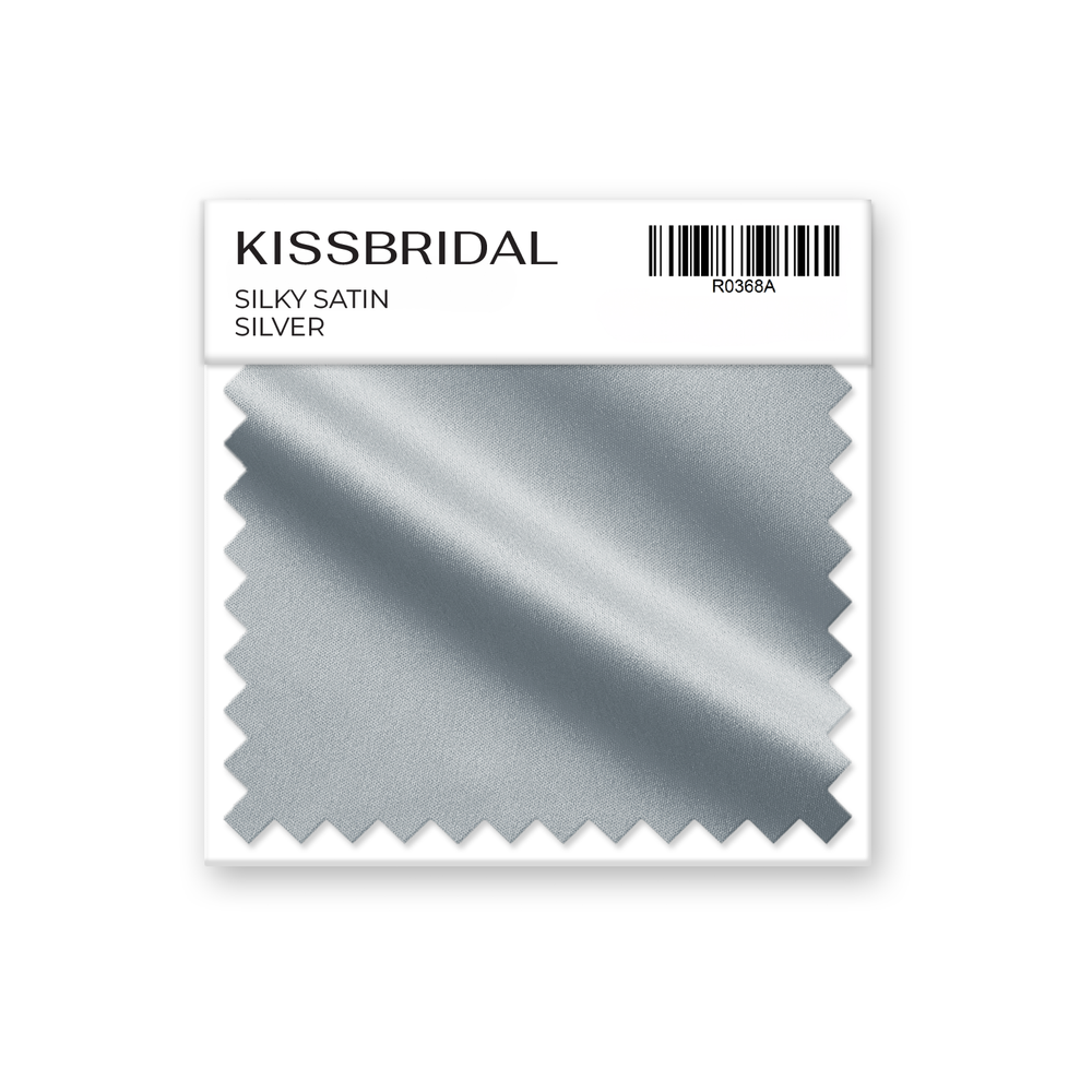 Silver Silky Satin Swatch