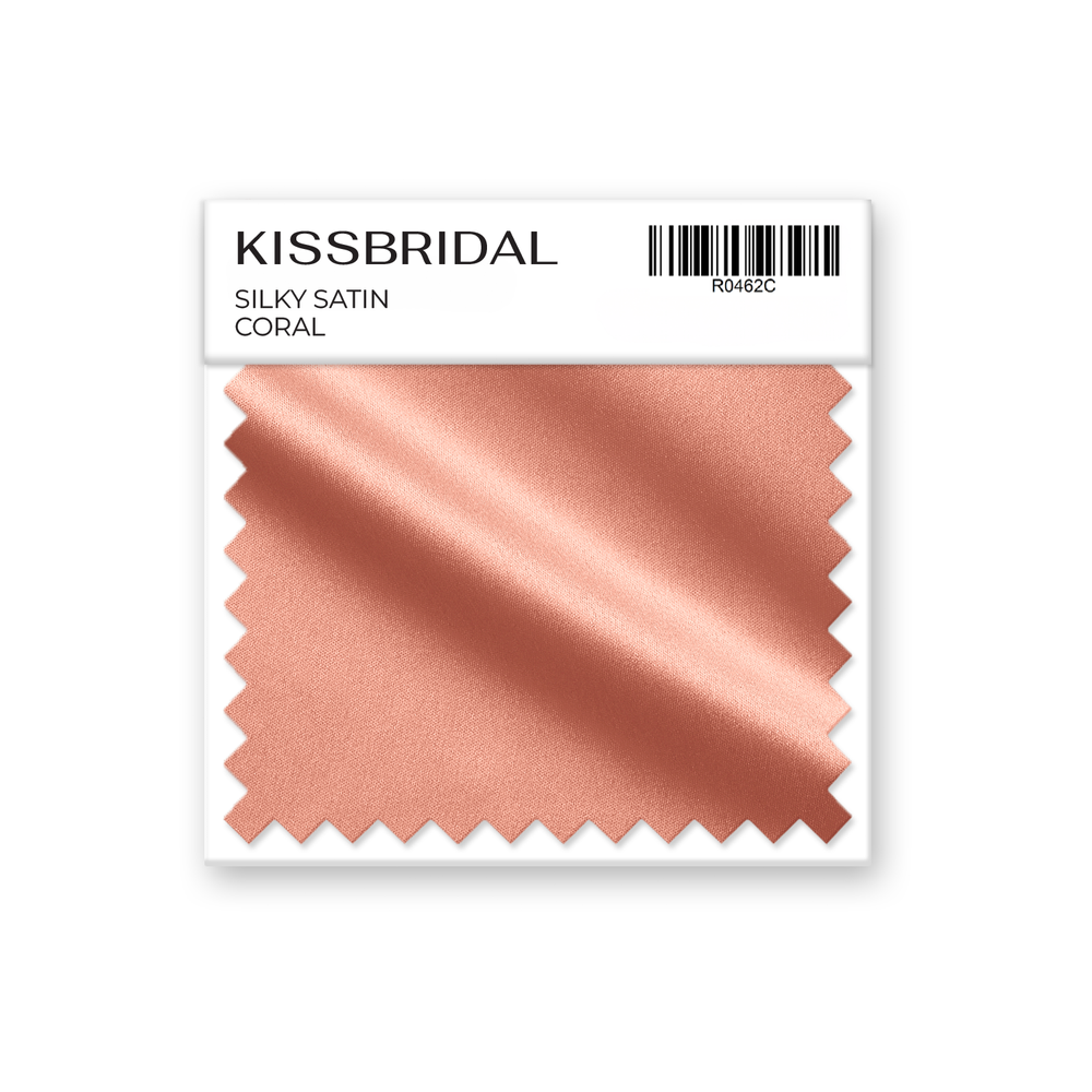 Coral Silky Satin Swatch