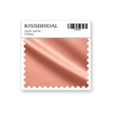 Coral Silky Satin Swatch