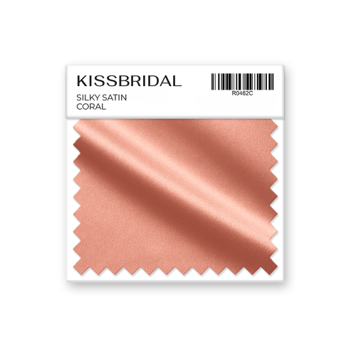 Coral Silky Satin Swatch