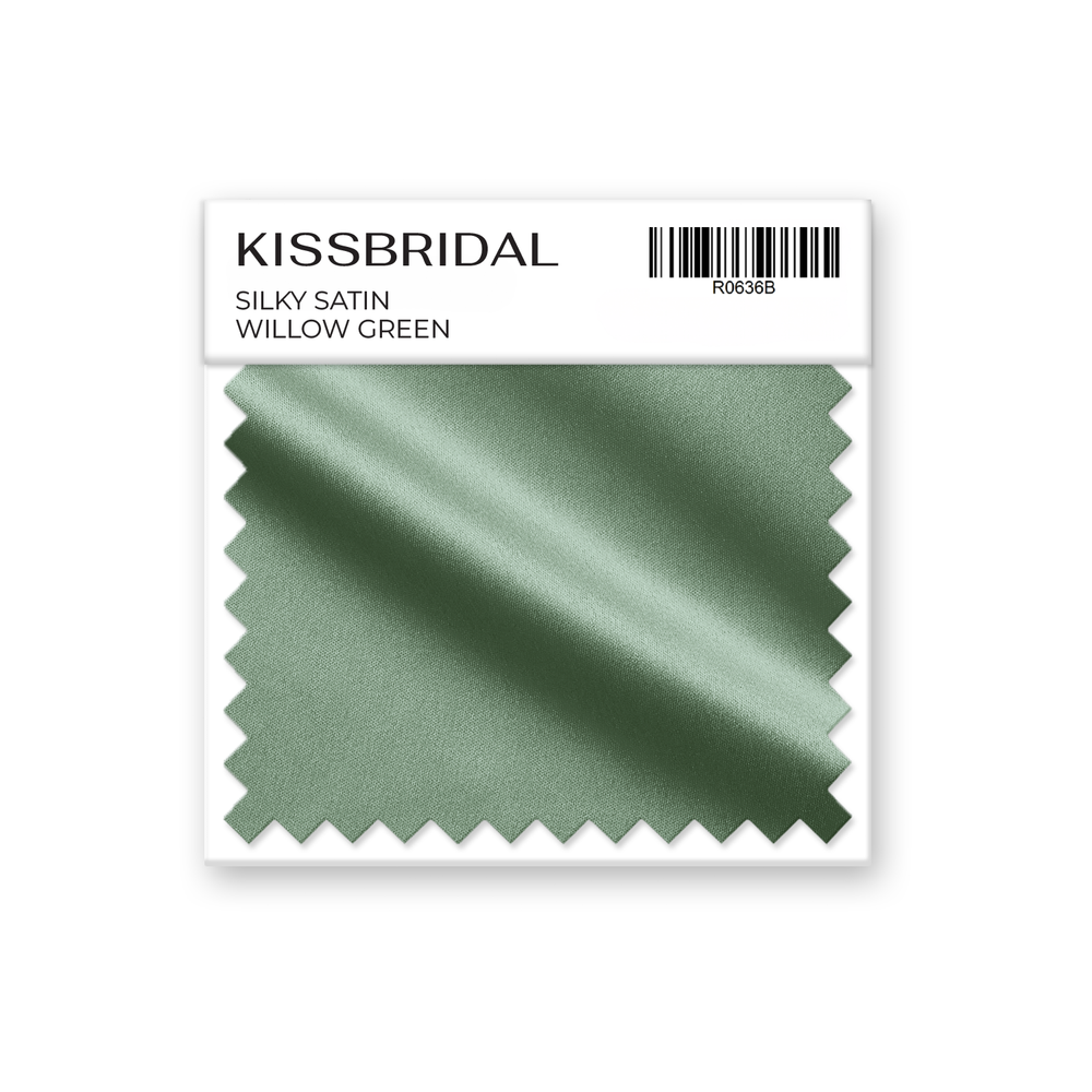 Willow Green Silky Satin Swatch