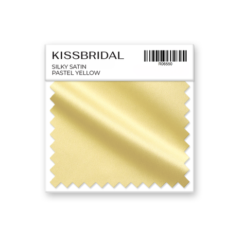 Pastel Yellow Silky Satin Swatch