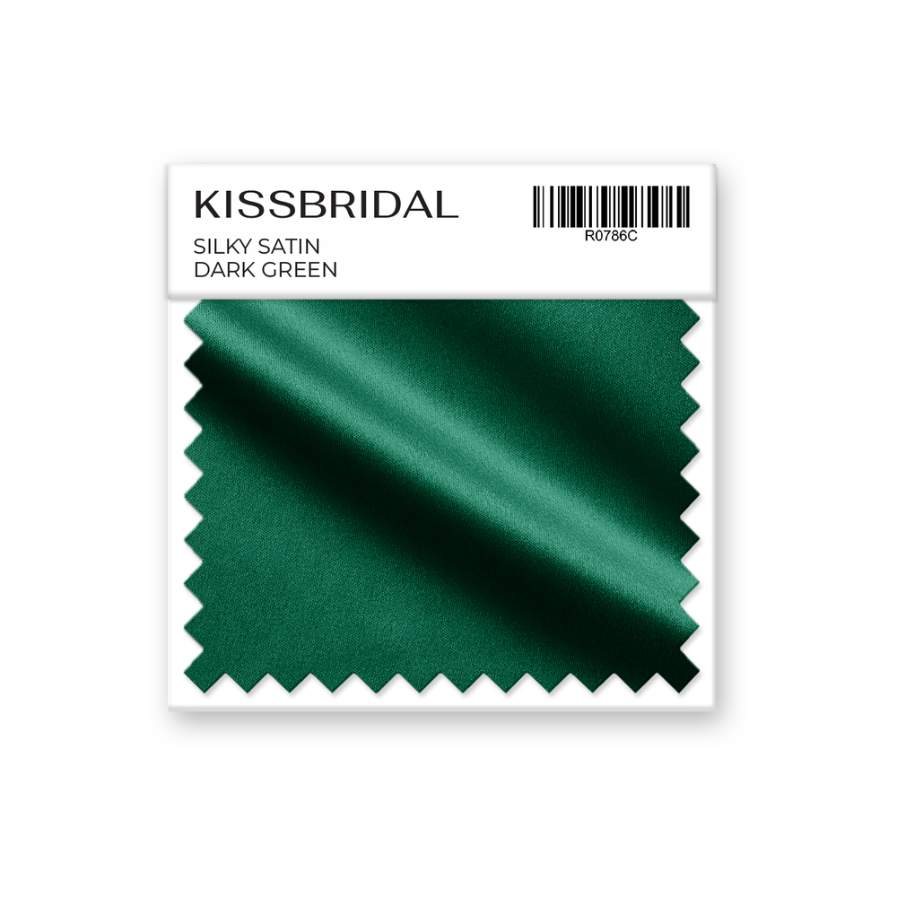 Dark Green Silky Satin Swatch