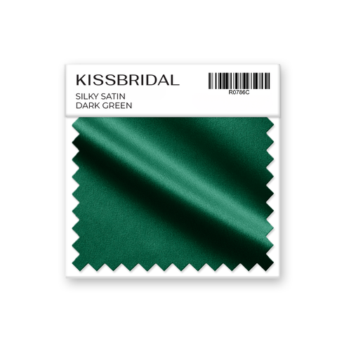 Dark Green Silky Satin Swatch
