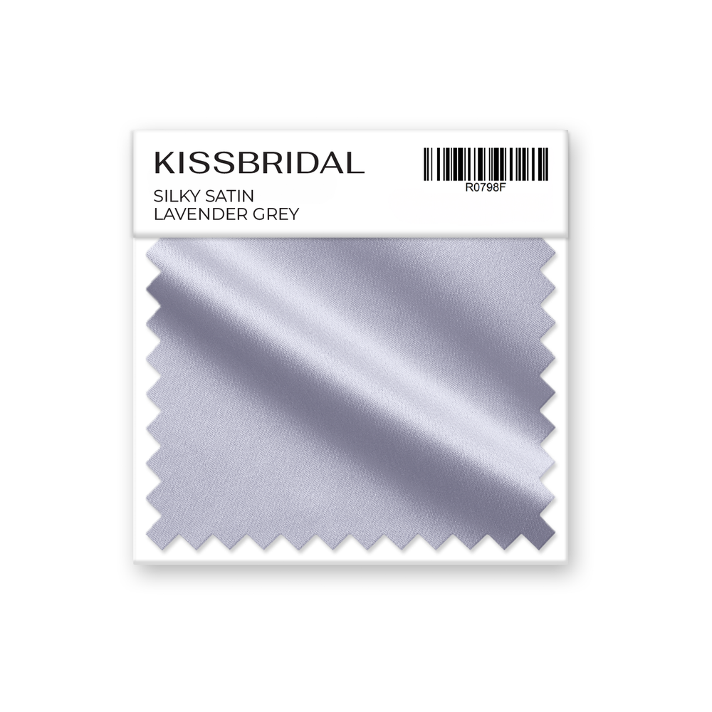 Lavender Grey Silky Satin Swatch