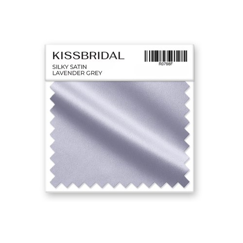 Lavender Grey Silky Satin Swatch