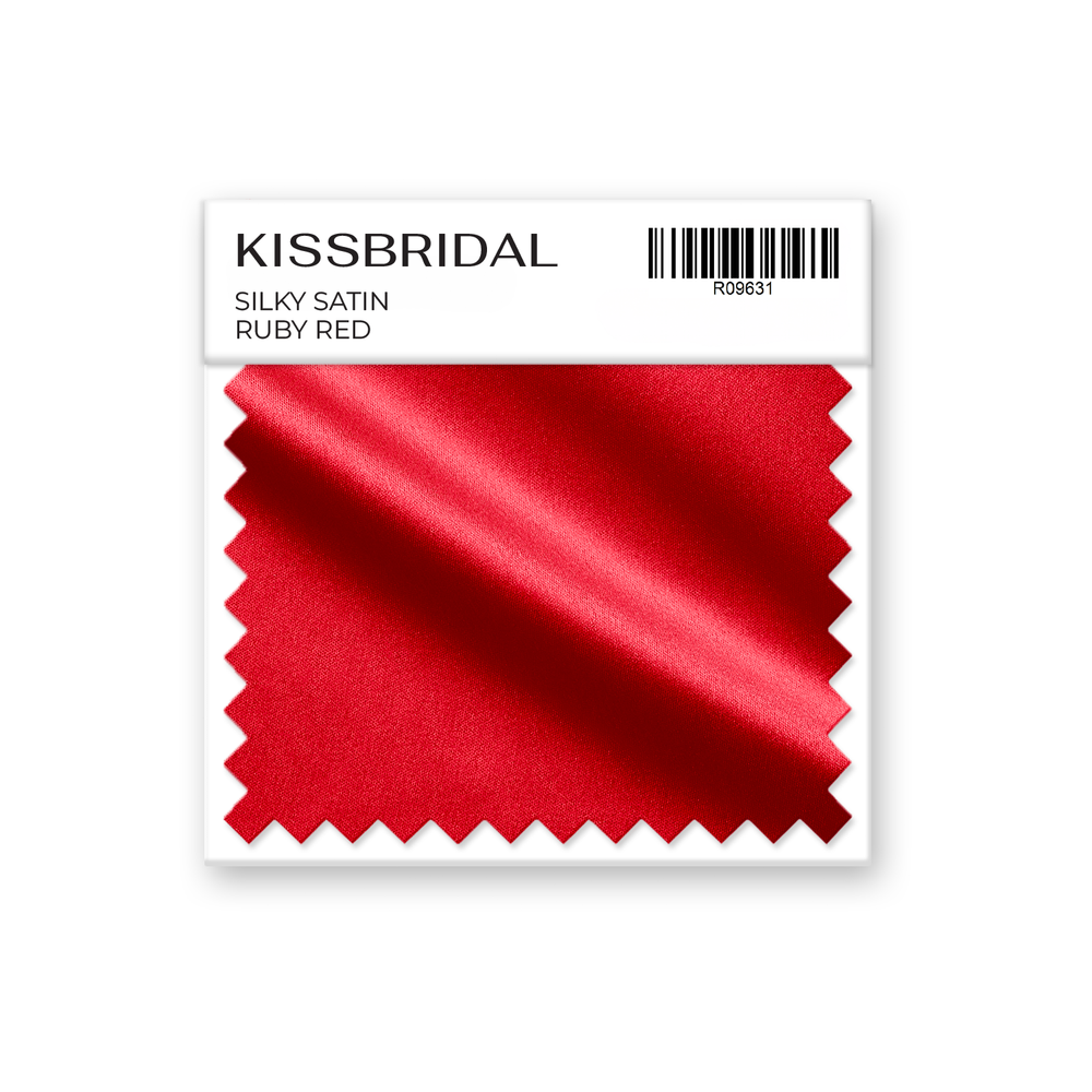 Ruby Red Silky Satin Swatch