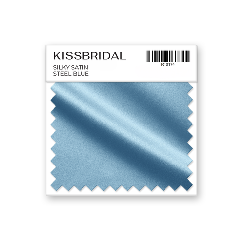 Steel Blue Silky Satin Swatch