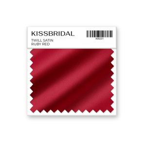 Ruby Red Twill Satin Swatch