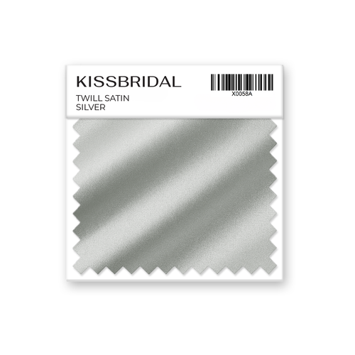 Silver Twill Satin Swatch
