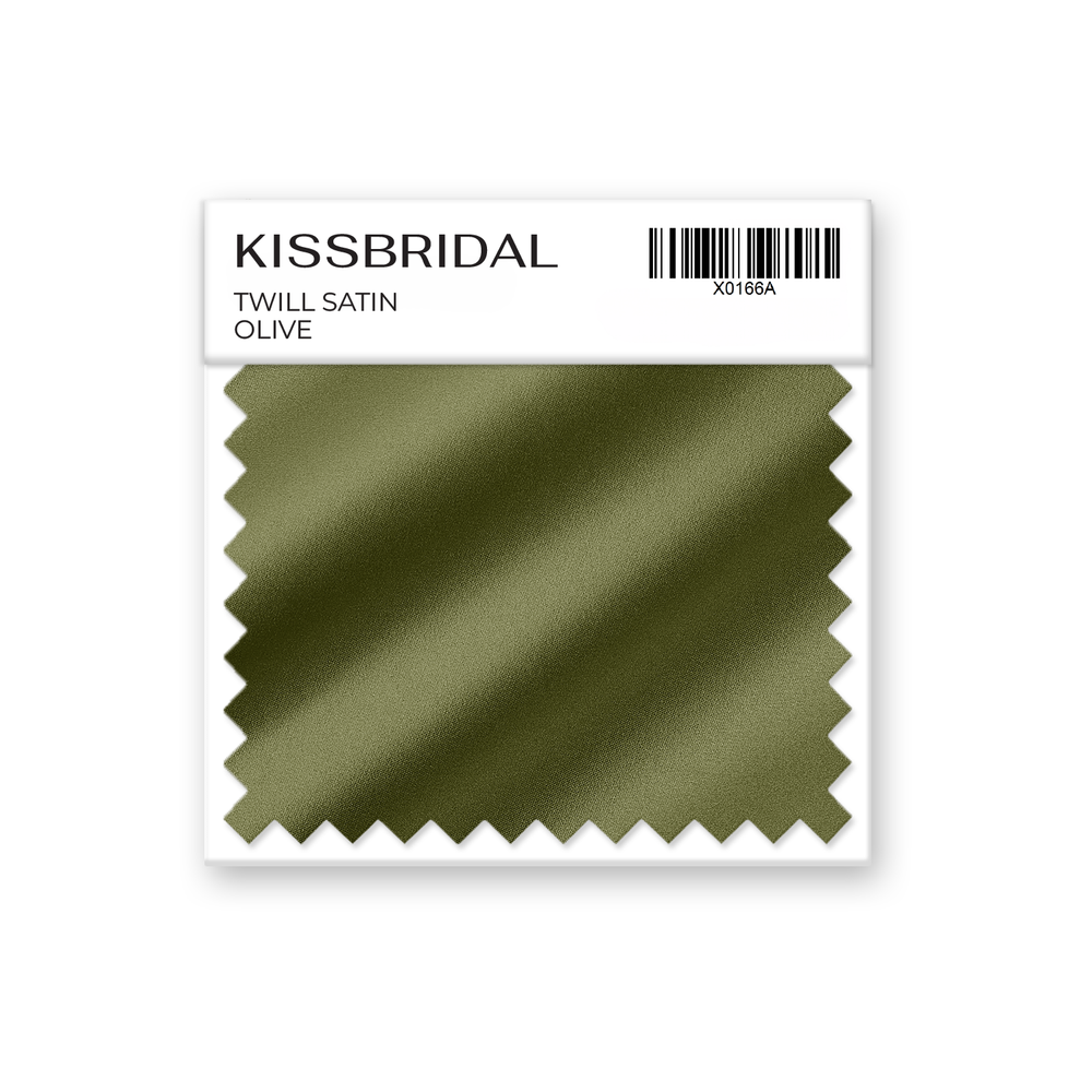 Olive Twill Satin Swatch