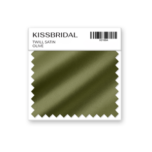 Olive Twill Satin Swatch