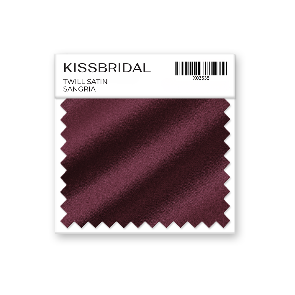 Sangria Twill Satin Swatch