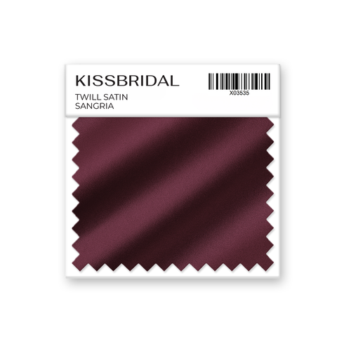 Sangria Twill Satin Swatch