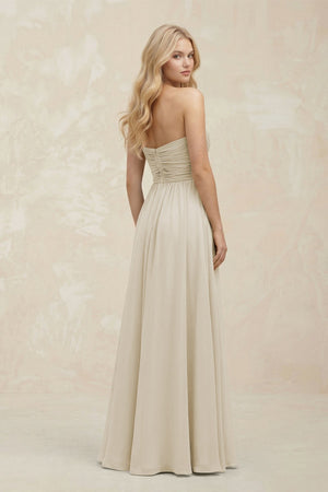 A - Line Sweetheart Pleated Chiffon Bridesmaid Dress in Dove Gray - SHE IS ME Bridesmaid Dresses