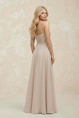 A - Line Sweetheart Pleated Chiffon Bridesmaid Dress in Frost - SHE IS ME Bridesmaid Dresses