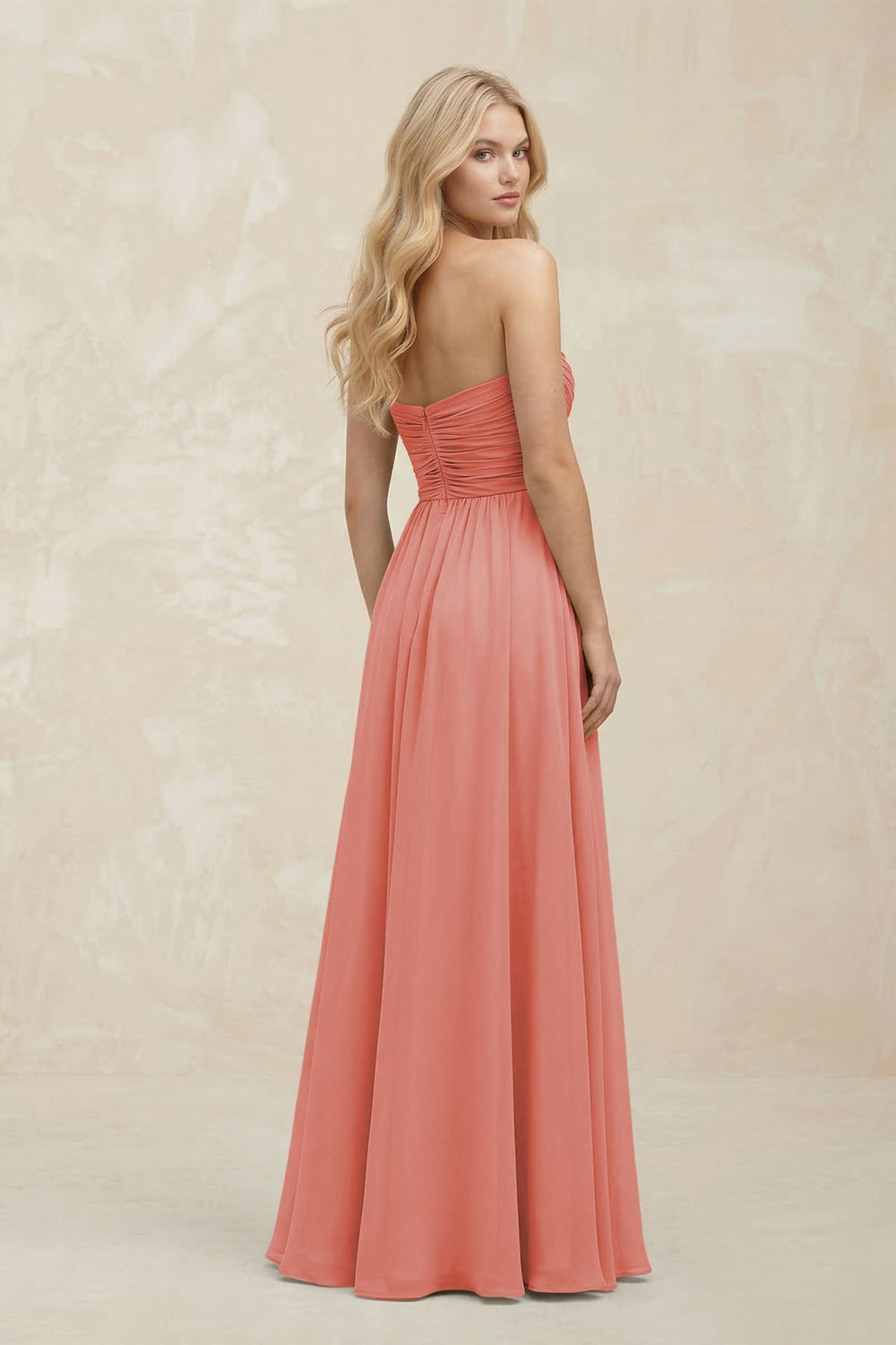 A - Line Sweetheart Pleated Chiffon Bridesmaid Dress in Mulberry - KISS BRIDAL Bridesmaid Dresses