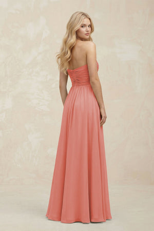 A - Line Sweetheart Pleated Chiffon Bridesmaid Dress in Mulberry - SHE IS ME Bridesmaid Dresses