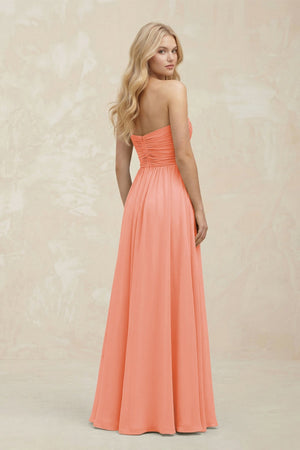 A - Line Sweetheart Pleated Chiffon Bridesmaid Dress in Rosette - SHE IS ME Bridesmaid Dresses