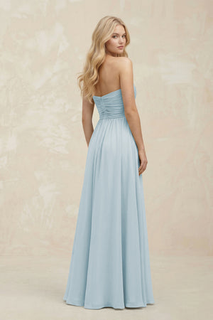 A-Line Sweetheart Pleated Chiffon Bridesmaid Dress in Sky Blue (2) | KISSBRIDAL