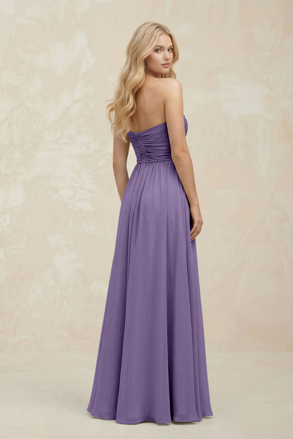 A-Line Sweetheart Pleated Chiffon Bridesmaid Dress in Tahiti