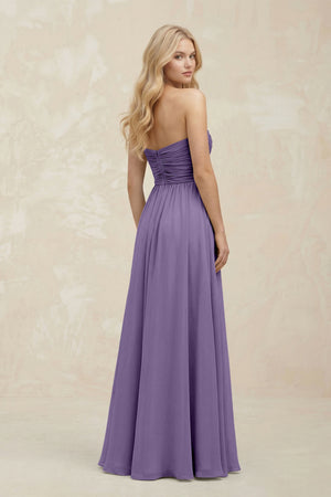A-Line Sweetheart Pleated Chiffon Bridesmaid Dress in Tahiti (2) | KISSBRIDAL