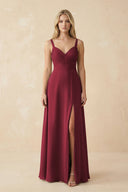 Berry Sweetheart A-Line Pleated Chiffon Bridesmaid Dress | KISSBRIDAL
