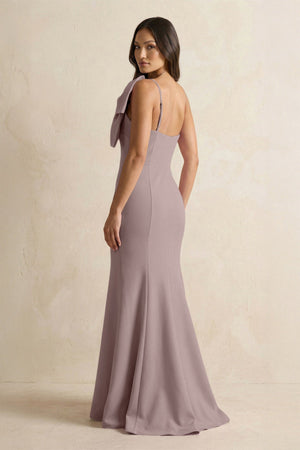 Bow Mermaid One Shoulder Bridesmaid Dress in Dusk - KISS BRIDAL Bridesmaid Dresses