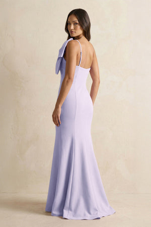 Bow Mermaid One Shoulder Bridesmaid Dress in Vintage Mauve - KISS BRIDAL Bridesmaid Dresses