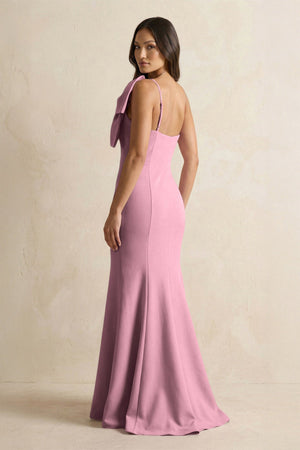 Bow Mermaid One Shoulder Bridesmaid Dress in Wisteria - KISS BRIDAL Bridesmaid Dresses