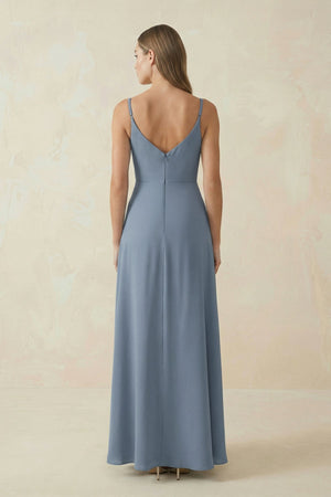 Cami Strap A-Line Chiffon Bridesmaid Dress in Neptune - KISS BRIDAL BRIDESMAID DRESSES
