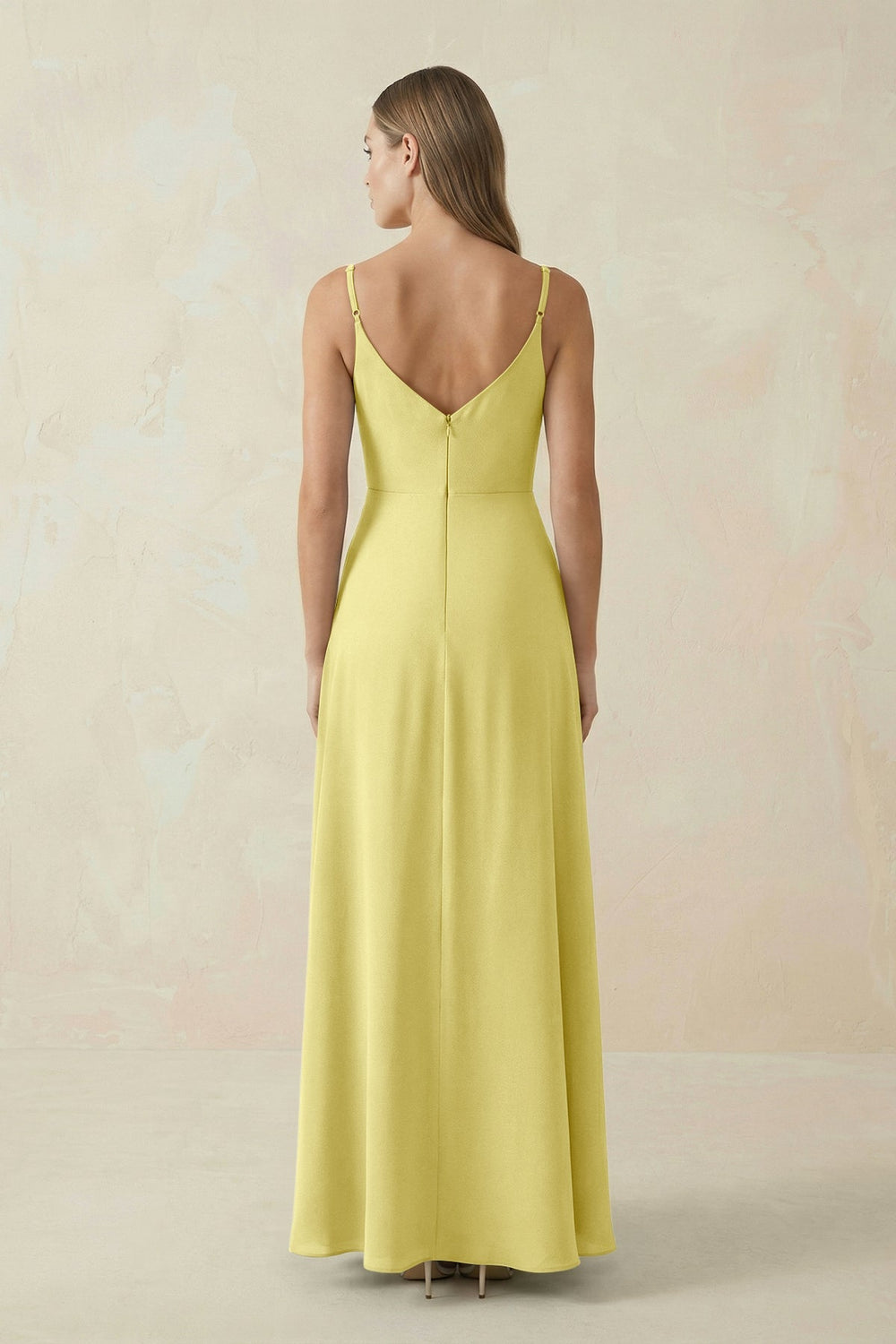 Cami Strap A - Line Chiffon Bridesmaid Dress in Buttercup - KISS BRIDAL Bridesmaid Dresses