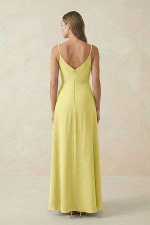 Cami Strap A - Line Chiffon Bridesmaid Dress in Buttercup - SHE IS ME Bridesmaid Dresses