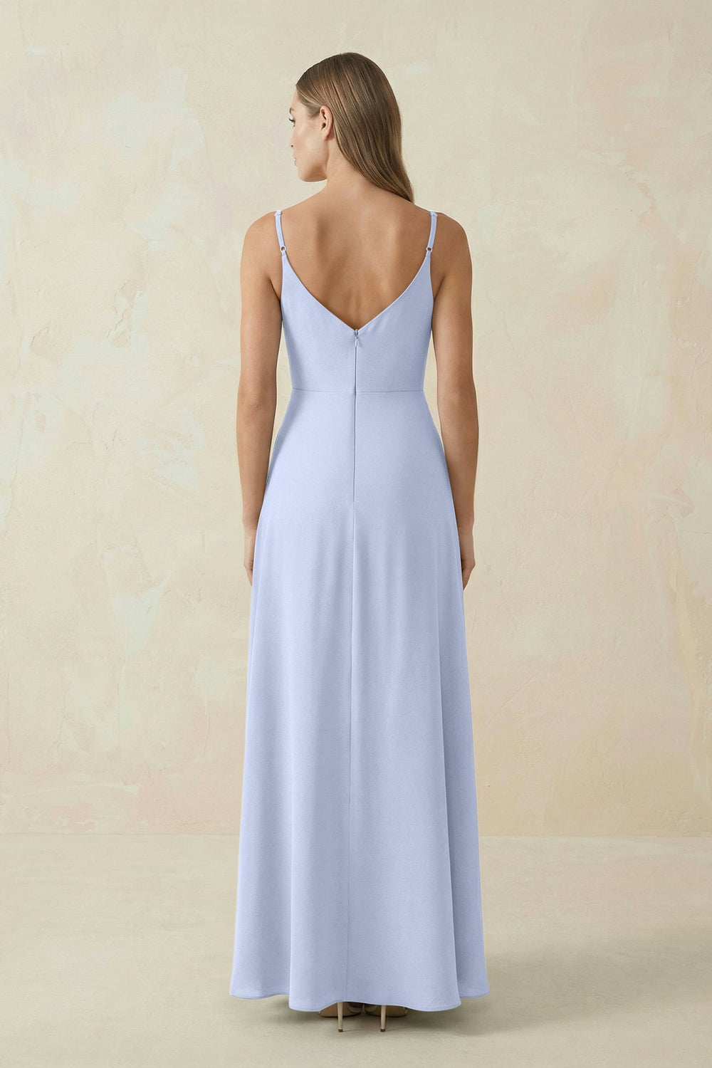 Cami Strap A - Line Chiffon Bridesmaid Dress in Ice - KISS BRIDAL Bridesmaid Dresses