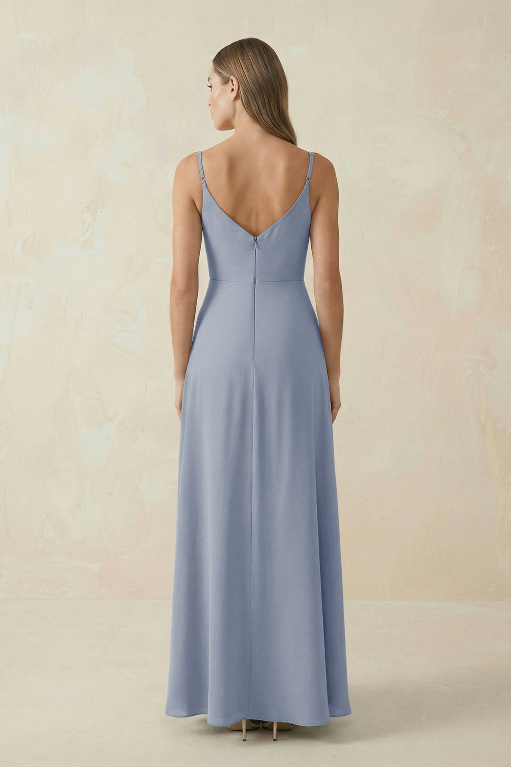 Cami Strap A - Line Chiffon Bridesmaid Dress in Twilight - KISS BRIDAL Bridesmaid Dresses