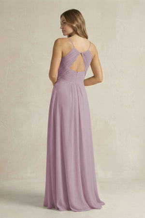 Cami Strap A - Line Chiffon Pleated Bridesmaid Dress in Dusk - SHE IS ME Bridesmaid Dresses