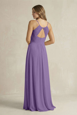 Cami Strap A - Line Chiffon Pleated Bridesmaid Dress in Tahiti - SHE IS ME Bridesmaid Dresses