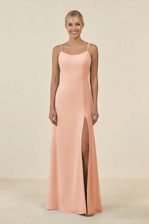 Cami Strap Chiffon Sheath Bridesmaid Gown in English Rose - SHE IS ME BRIDESMAID DRESSES
