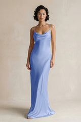 Cami Strap Sheath Satin Bridesmaid Dress in Ice - KISS BRIDAL Bridesmaid Dresses