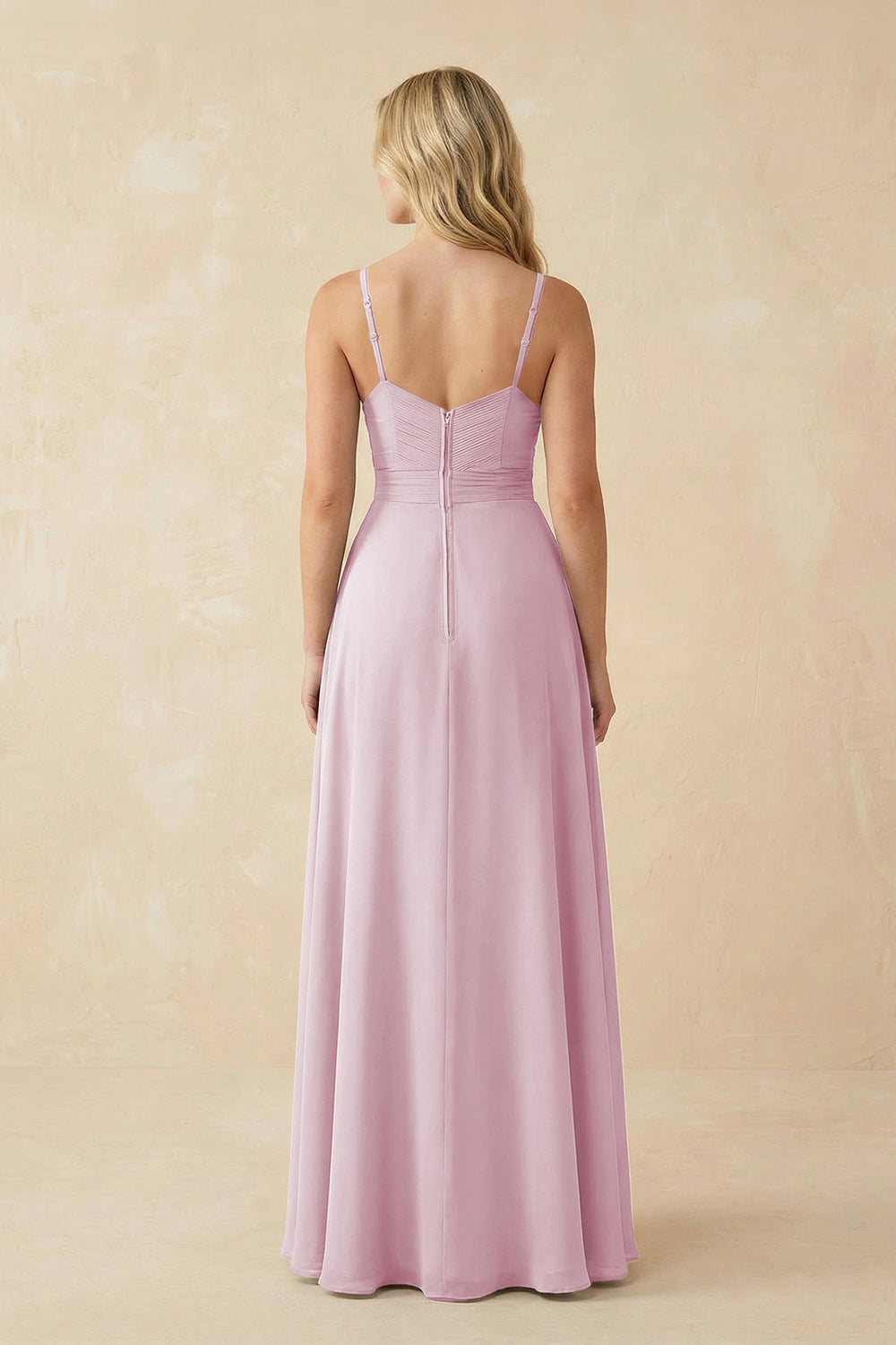 Sweetheart A-Line Pleated Chiffon Bridesmaid Dress in Candy Pink