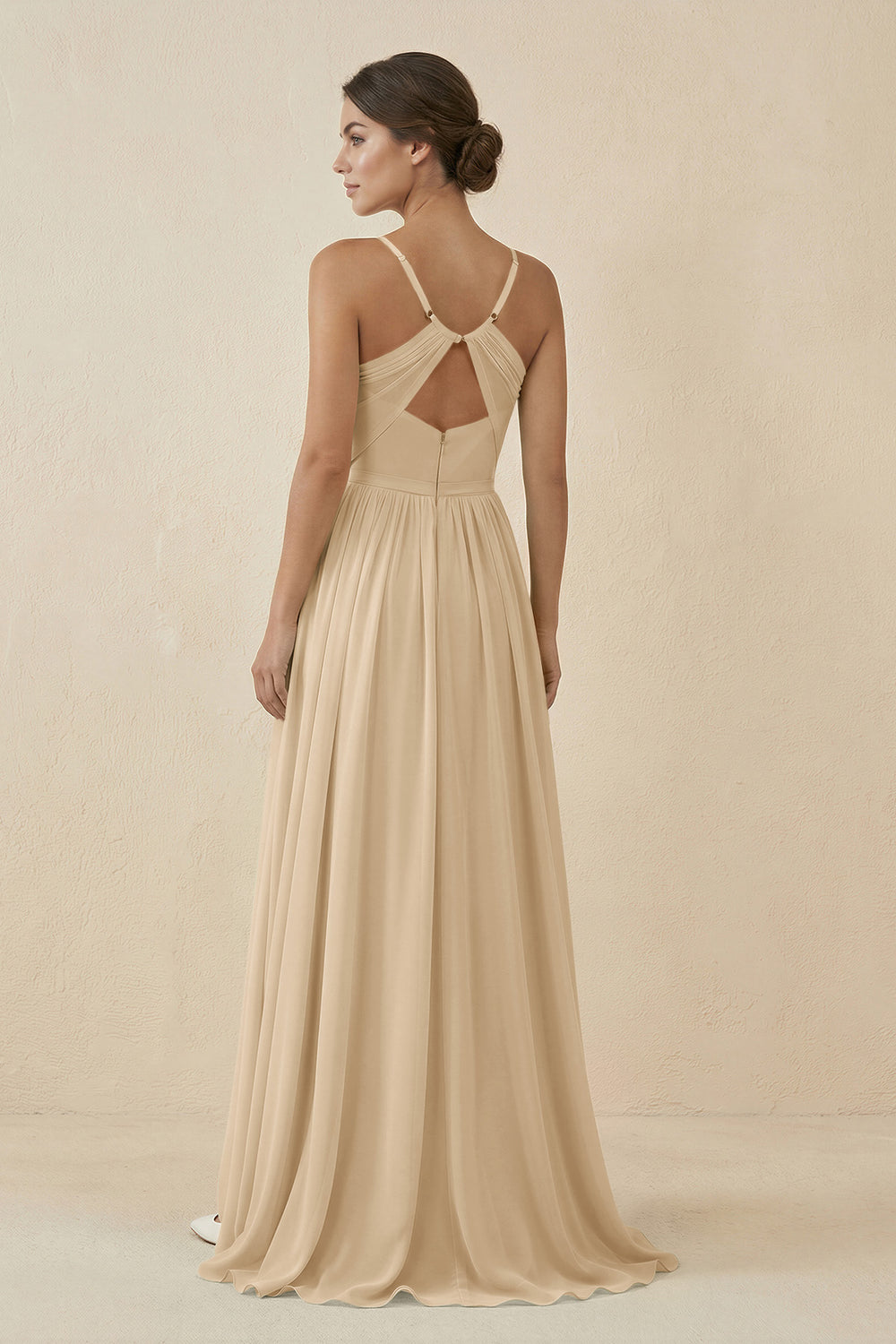 Sweetheart A-Line Chiffon Bridesmaid Dress in Champagne